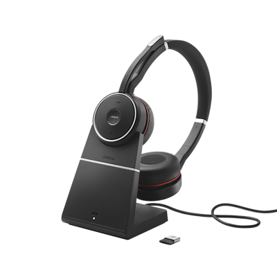 Wireless Office Headset With Noise Cancellation Jabra Evolve 75