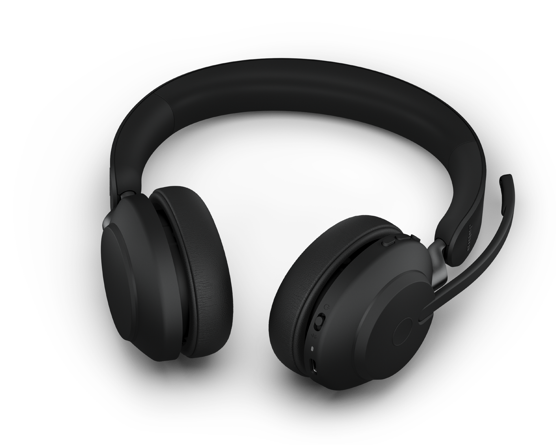 Jabra Evolve2 65 Casque Sans Fil avec Station de Charge Casque Audio Certifié UC Anti-Bruit avec Batterie Longue Durée Adaptateur Bluetooth USB-A Noir